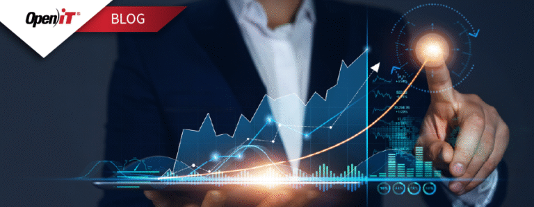 a business professional interacting with a virtual financial dashboard showing rising graphs and data analytics, symbolizing open it’s software discounts and cost optimization solutions for enterprises.