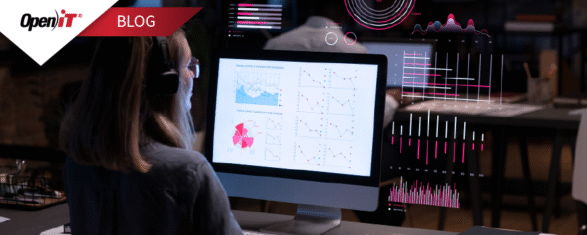 professional analyzing software usage dashboards on a computer, illustrating open it’s software license tracking solutions for real-time monitoring and optimization.