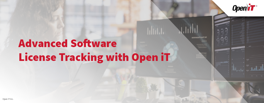 professional reviewing analytics dashboards in a modern workspace, highlighting open it’s advanced software license tracking tools for real-time monitoring and smarter license utilization.