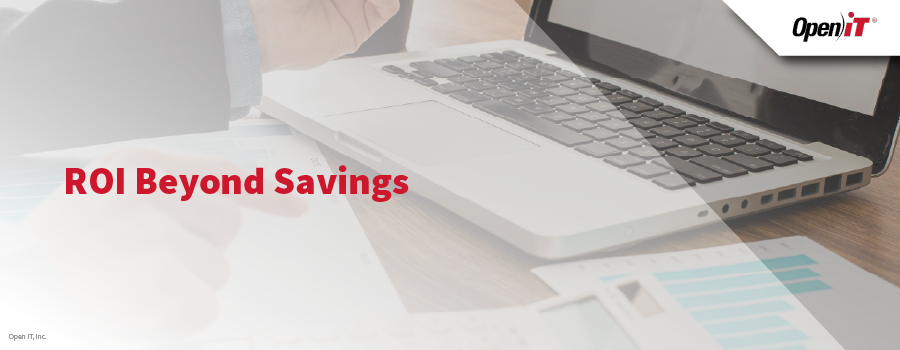 Professional reviewing cost analysis reports on a laptop, representing how Open iT helps organizations maximize ROI and manage engineering software costs beyond simple savings.