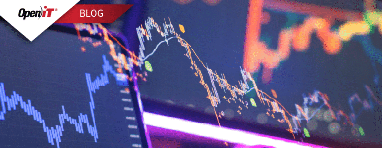 Open iT dashboard visualizing digital visibility analytics with colorful trend lines, representing Gartner tech trends and the growing importance of visibility as a competitive advantage.