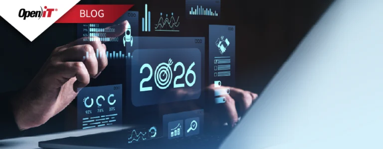 Hands interacting with futuristic analytics and projections for 2026, representing how Open iT supports smarter software license management and IT spending decisions.