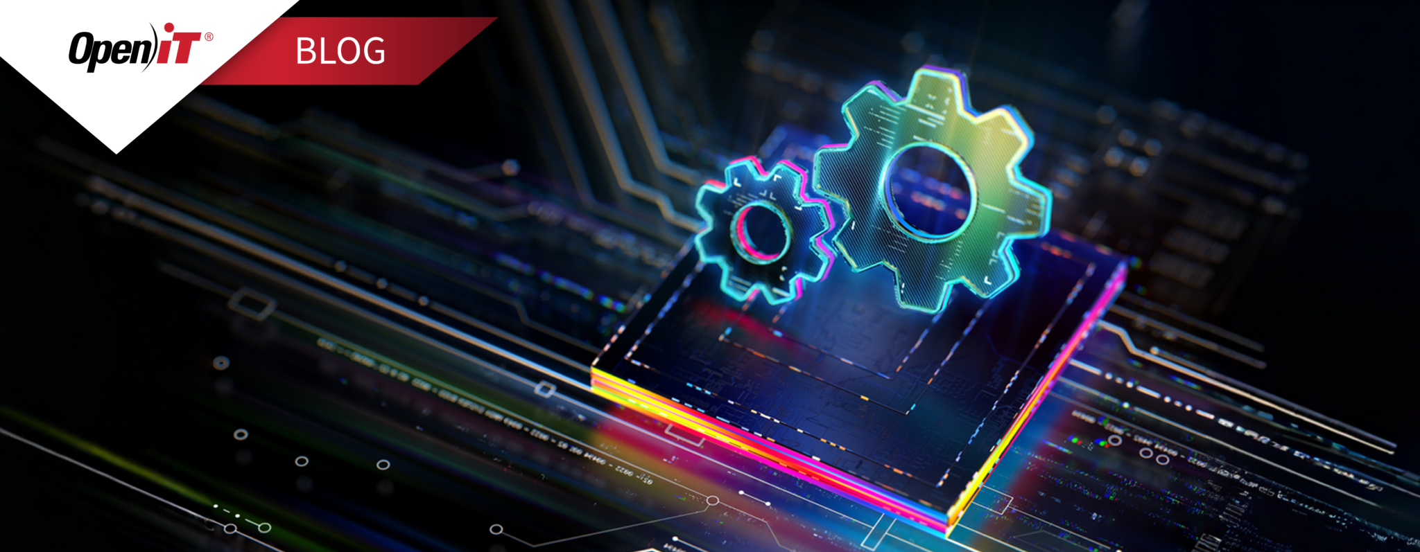 Open iT digital gears on a circuit board representing license optimization, software license optimization, audit readiness, and vendor negotiations for efficient software management.