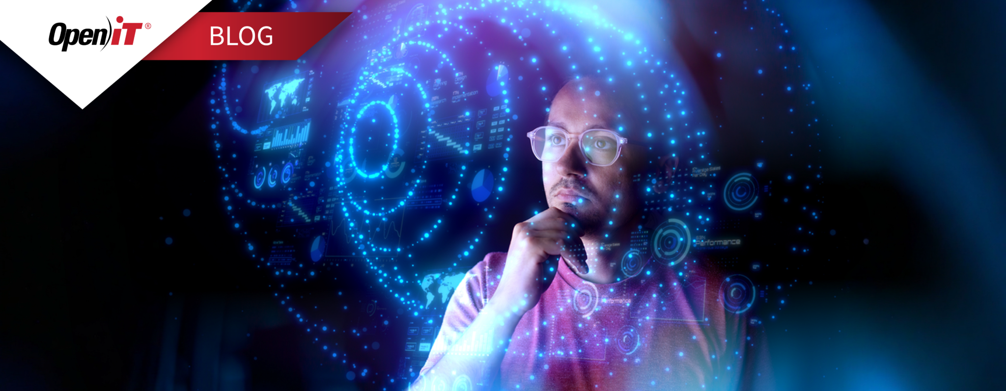 Open iT user reviewing digital dashboards and analytics visuals related to chargeback and showback reporting for software and IT consumption.