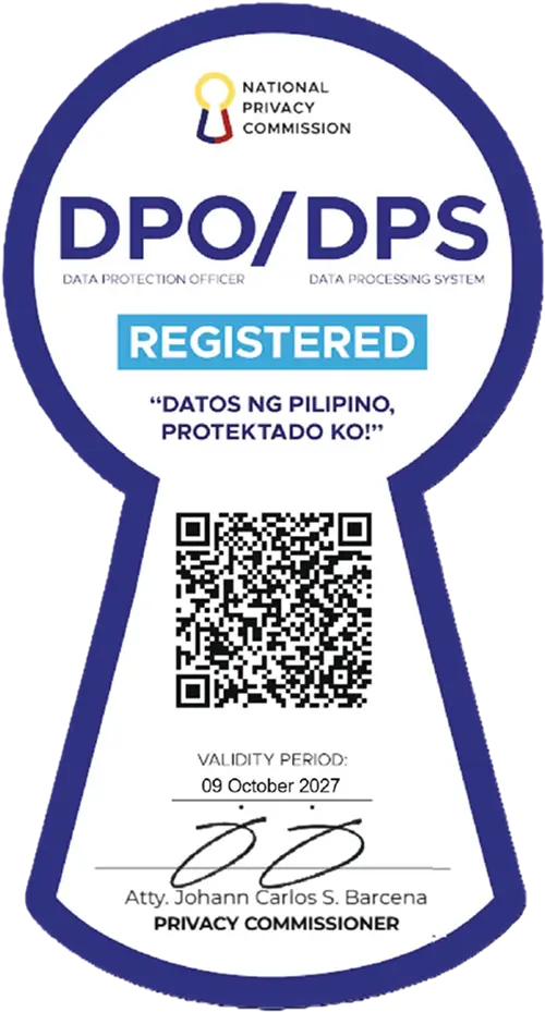 National Privacy Commission Certificate of Registration seal for Open iT Asia, Inc.